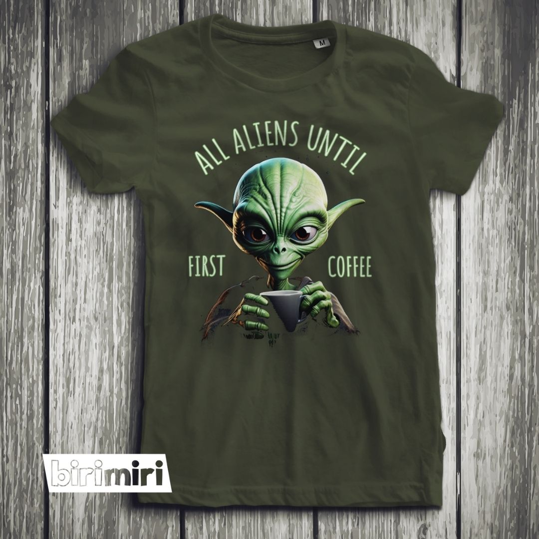 Тениска "First coffee"