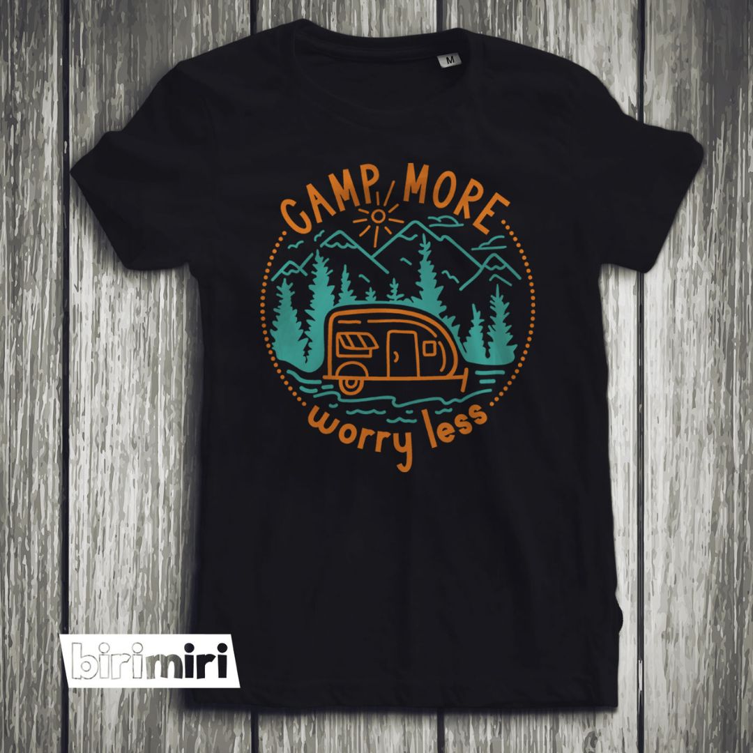 Тениска "Camp More Worry Less"